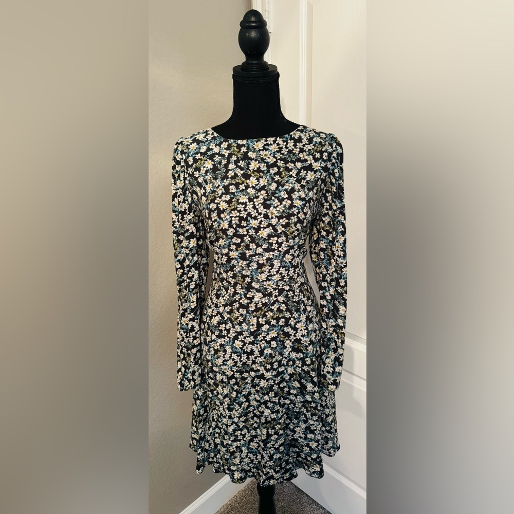 Loft Flowered Dress Size 8